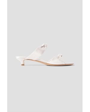 Le Monde Beryl Knot Satin Sandals - White