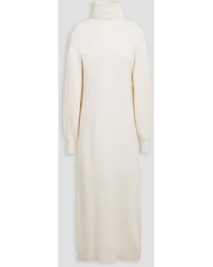 Zimmermann Wool And Cashmere-blend Turtleneck Midi Dress - White
