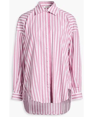 Sandro Charlie Striped Cotto Shirt - Pink