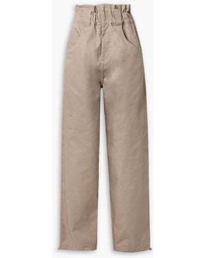 Tolu Coker Ruched Gabardine Cargo Pants - Natural