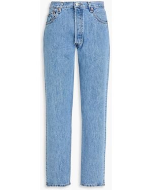 RE/DONE High-rise Straight-leg Jeans - Blue