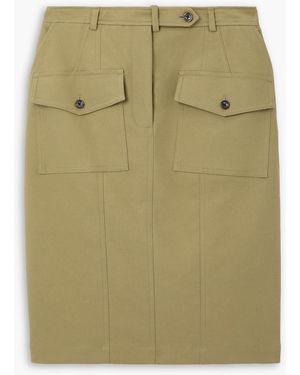 Tom Ford Cotton-Blend Twill Skirt - Green