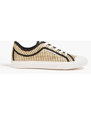 Zimmermann Woven Faux Raffia Sneakers - Natural