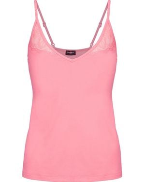 Cosabella Cheyenne Lace-Trimmed Stretch-Jersey Camisole - Pink