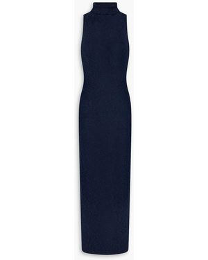 Magda Butrym Ribbed Linen And Cotton-Blend Midi Dress - Blue