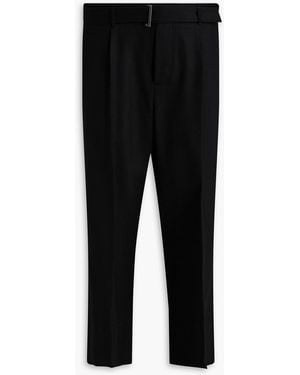 LE17SEPTEMBRE Pleated Wool-Twill Trousers - Black