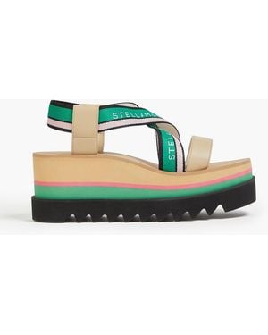 Stella McCartney Elyse Grosgrain Platform Sandals - Green