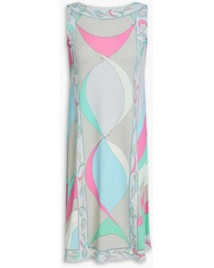 PUCCI Printed Crepe Dress - Blue