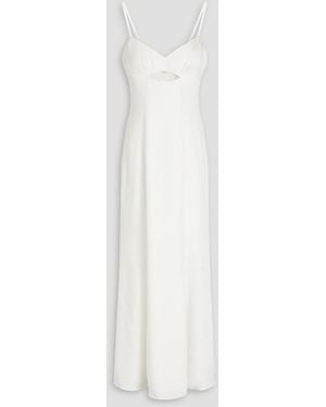 Anna Quan Ausgestelltes maxikleid aus crêpe de chine mit cut-outs - Weiß