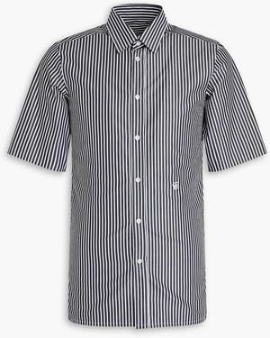 Maison Margiela Striped Cotton-Poplin Shirt - Grey