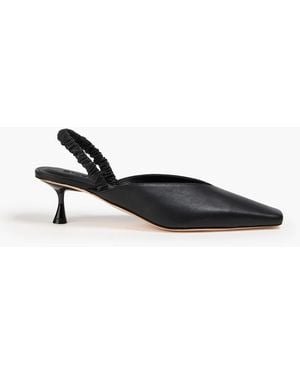 STUDIO AMELIA Zadie 50 Leather Slingback Court Shoes - Black