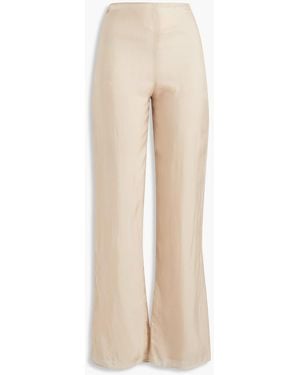 Acne Studios Cupro Straight-leg Pants - Natural