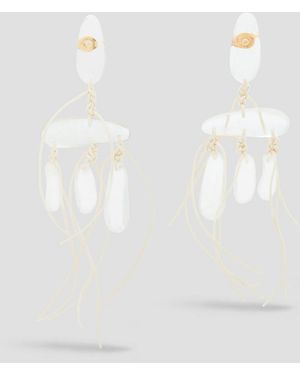 Zimmermann Gold-tone Crystal Earrings - White