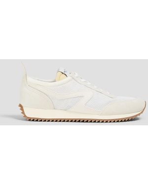 Rag & Bone Retro Runner Suede, Leather And Mesh Sneakers - White