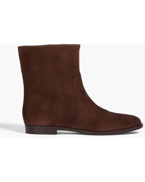 Sergio Rossi Nubuck Ankle Boots - Brown