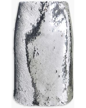 Magda Butrym Sequined Mesh Skirt - Grey