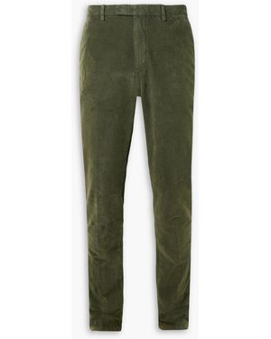 Boglioli Slim-Fit Garment-Dyed Cotton-Blend Corduroy Suit Pants - Green