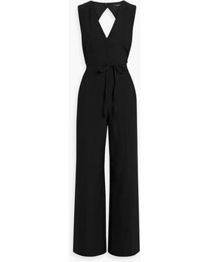 JOSEPH Thiers Cutout Crepe Wide-leg Jumpsuit - Black