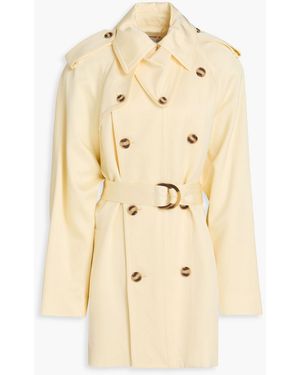 Zimmermann Double-Breasted Twill Trench Coat - Natural