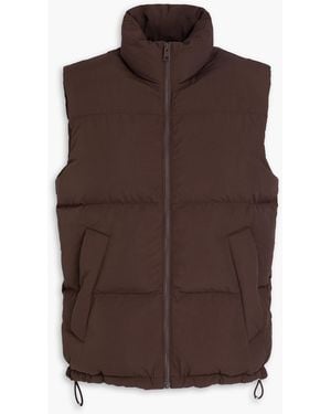 Sandro Quilted Shell Vest - Brown