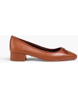 Veronica Beard Cecile Bow-detailed Leather Pumps - White