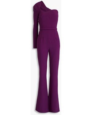 Safiyaa Jonal One-sleeve Crepe Jumpsuit - Purple