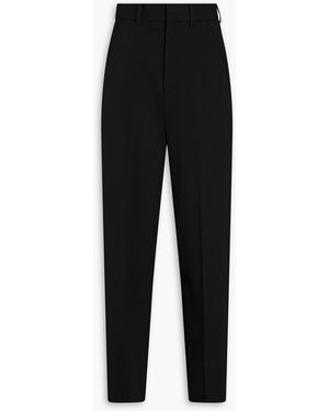 Petar Petrov Starman Grain De Poudre Wool-blend Tapered Trousers - Black