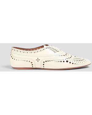 Zimmermann Laser-Cut Leather Brogues - White