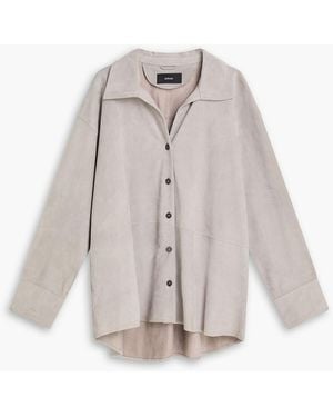 Arma Caterine Suede Shirt Jacket - White