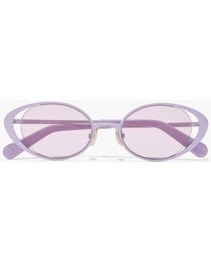 Zimmermann Oval-Frame Metal Sunglasses - Pink