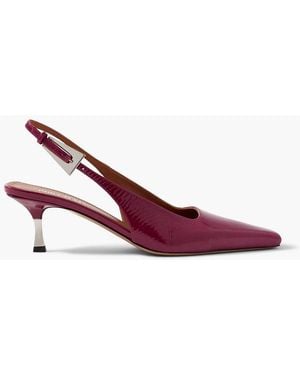 Paris Texas Bettina Patent-Leather Slingback Pumps - Red