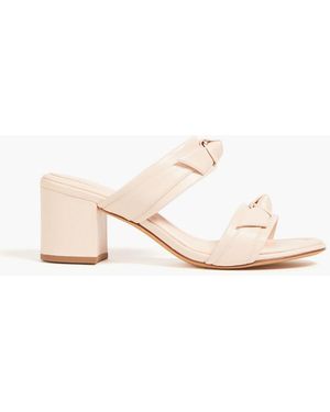 Alexandre Birman Clarita 60 Bow-detailed Mules - White