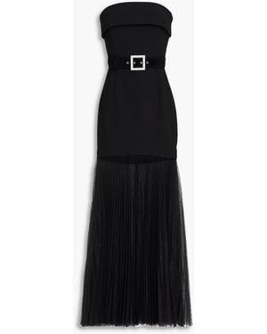 Rebecca Vallance Yvonne Embellished Crepe Gown - Black