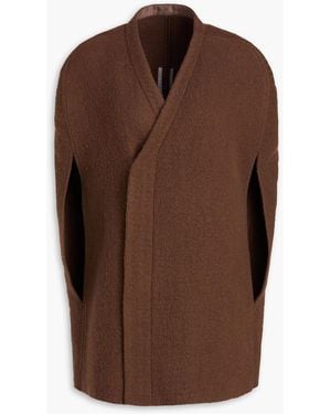 Rick Owens Cape "uela" aus wollfilz - Braun