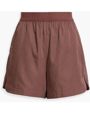 Tibi Twill Shorts - Brown