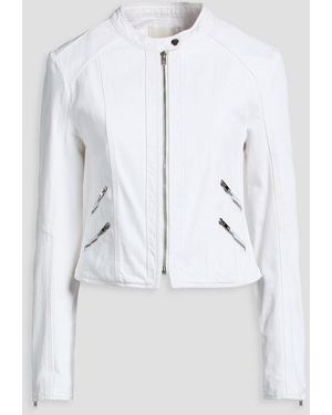 Isabel Marant Leys Cropped Denim Jacket - White