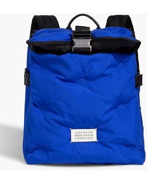Maison Margiela Quilted Canvas Backpack - Blue