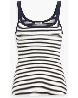 Alex Mill Striped Cotton-Blend Jersey Tank - Black