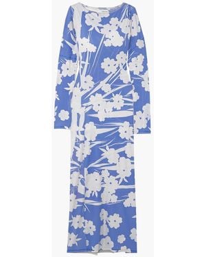 Ioannes Floral-print Stretch-jersey Maxi Dress - Blue