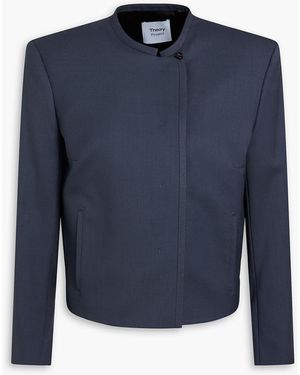 Theory Wool-Blend Twill Jacket - Blue