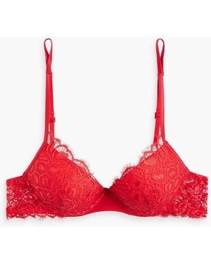 La Perla Stretch-lace Underwi Push-up Bra - Red