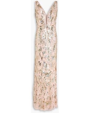 Jenny Packham Kaia Embellished Tulle Gown - Natural