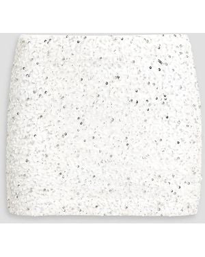 retroféte Lexie Embellished Tulle Mini Skirt - White