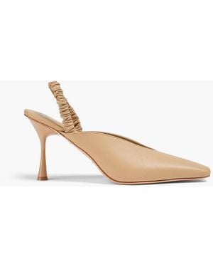 STUDIO AMELIA Zadie 90 Leather Slingback Court Shoes - Natural