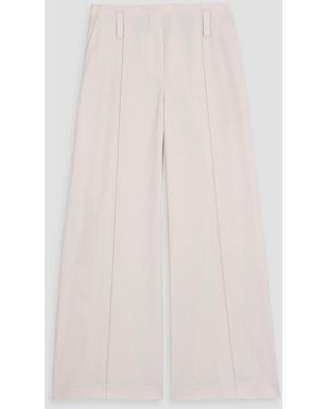 Brunello Cucinelli Wool And Mohair-Blend Twill Wide-Leg Pants - Pink