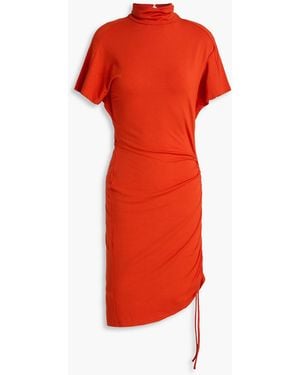 Isabel Marant Lya Ruched Jersey Mini Dress - Red