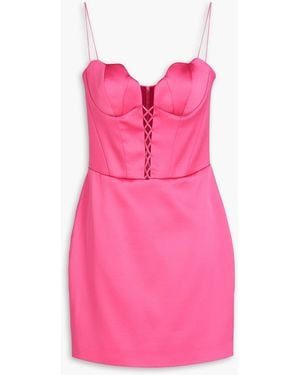 Rasario Satin Mini Dress - Pink