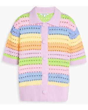 Olivia Rubin Crochet-knit Cotton Cardigan - Multicolour