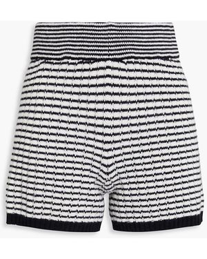 Lisa Yang Striped Cashmere Shorts - Blue