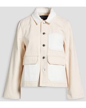 Veronica Beard Dahl Two-tone Denim Jacket - Natural